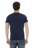 Trussardi Action Herren-T-Shirt aus blauer Baumwolle