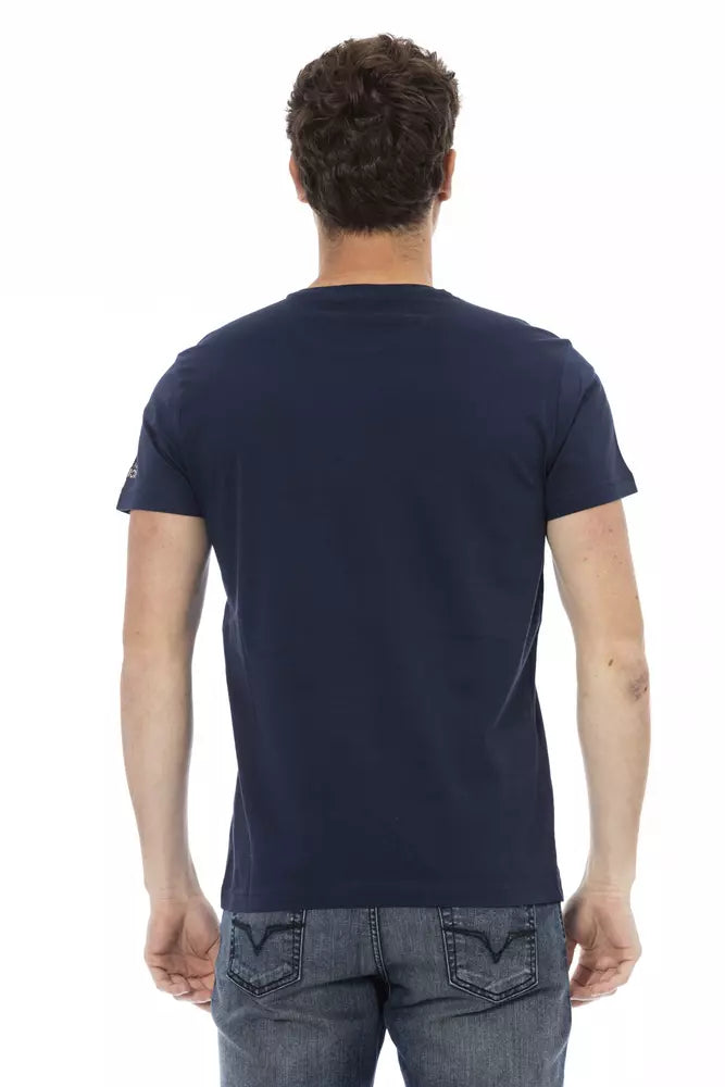 Trussardi Action Herren-T-Shirt aus blauer Baumwolle