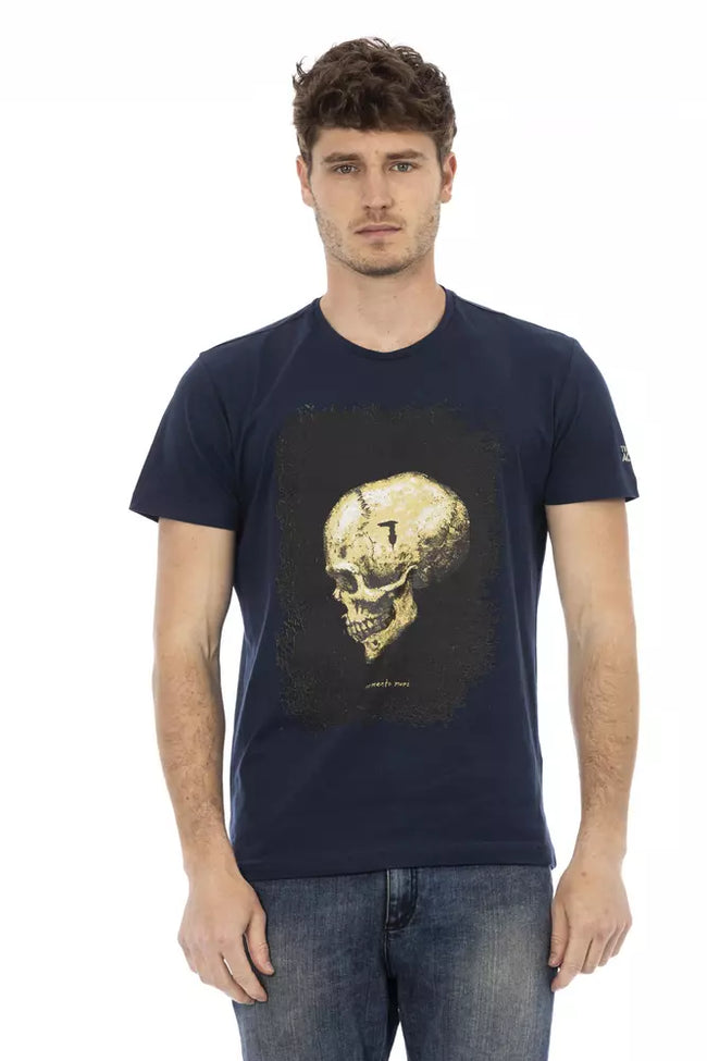Trussardi Action Herren T-Shirt aus blauer Baumwolle