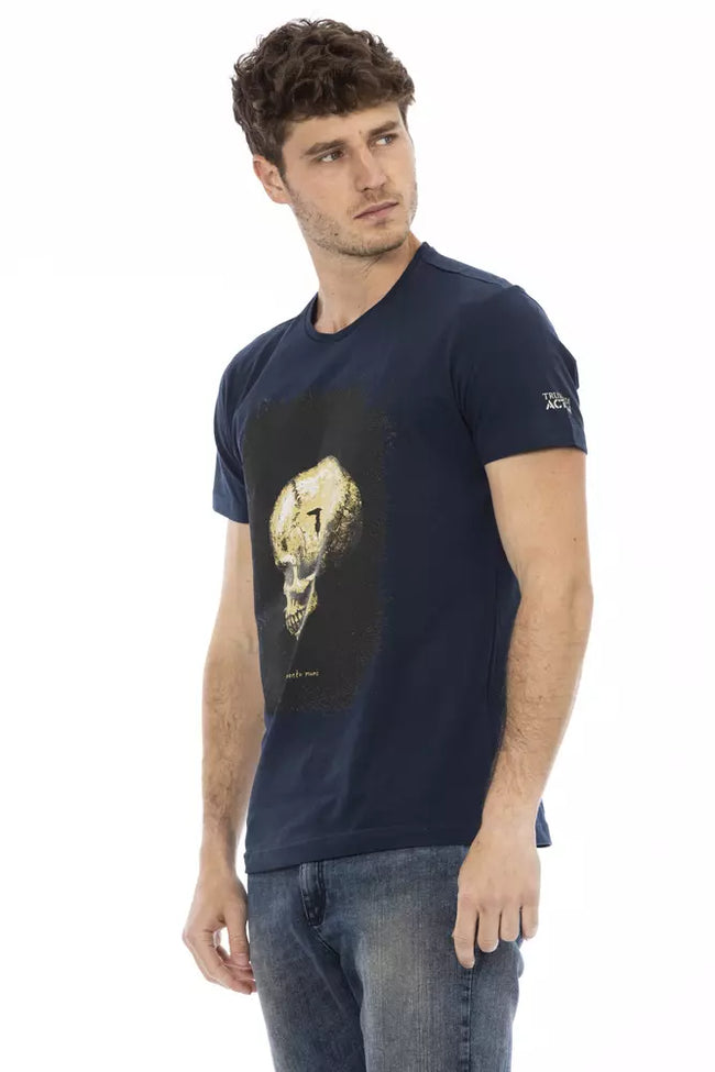 Trussardi Action Herren T-Shirt aus blauer Baumwolle