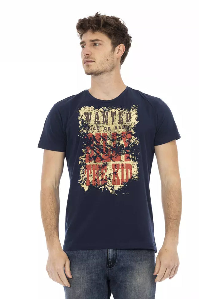 Trussardi Action Herren-T-Shirt aus blauer Baumwolle