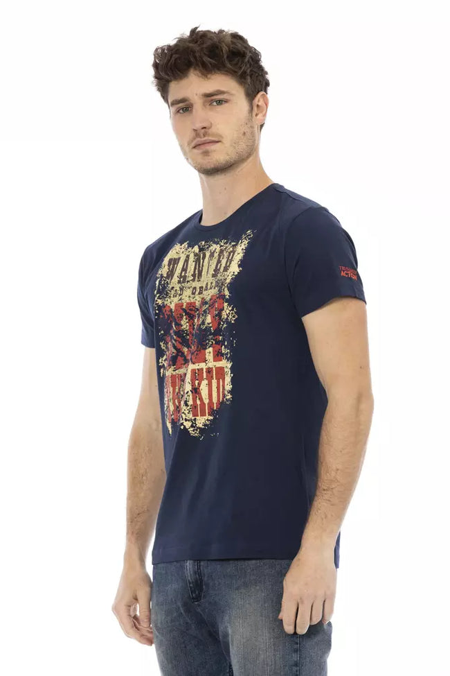 Trussardi Action Herren-T-Shirt aus blauer Baumwolle