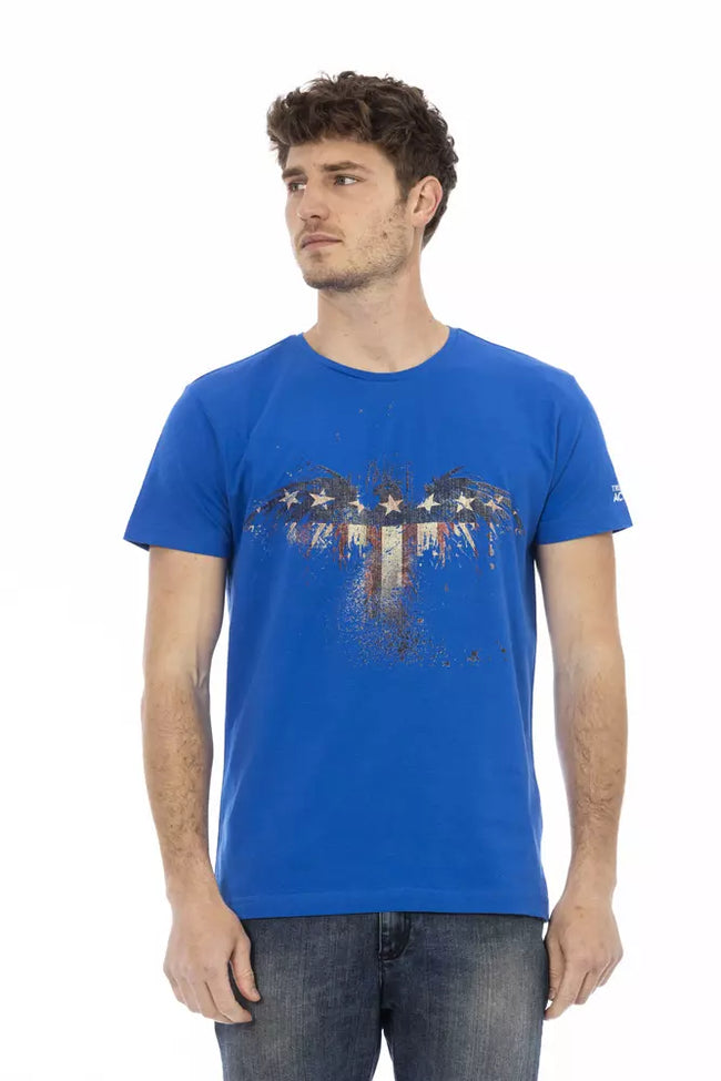 Trussardi Action Herren T-Shirt aus blauer Baumwolle