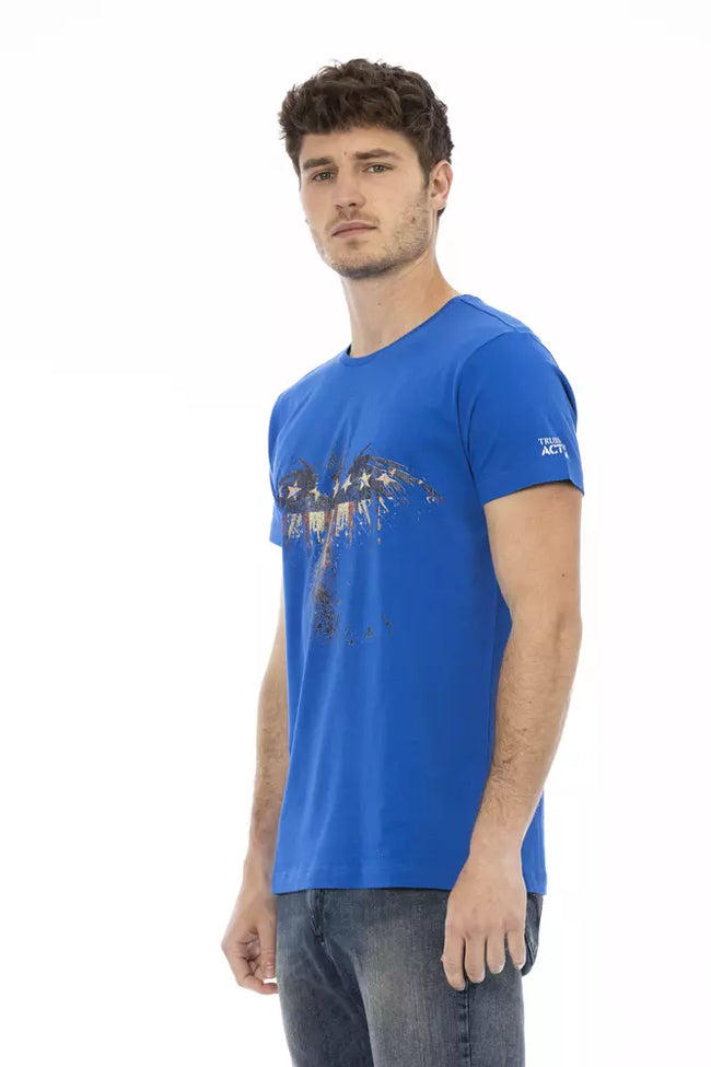 Trussardi Action Herren T-Shirt aus blauer Baumwolle