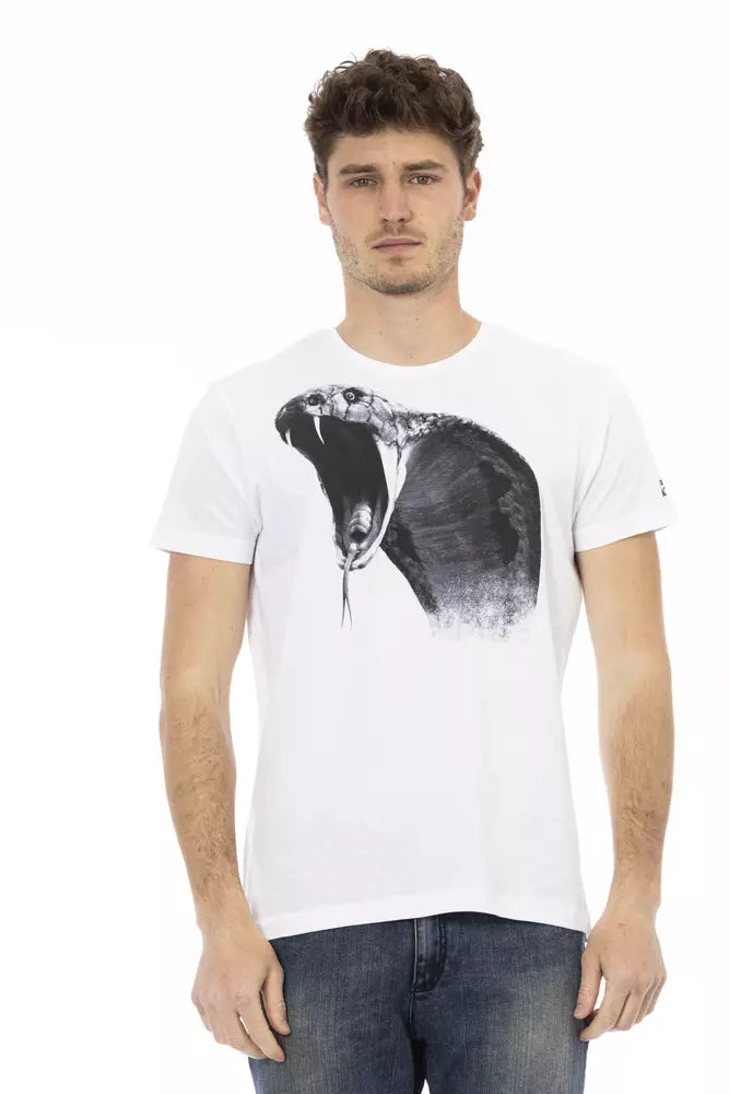 Trussardi Action Herren T-Shirt aus weißer Baumwolle