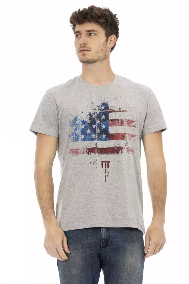 Trussardi Action Herren T-Shirt aus grauer Baumwolle