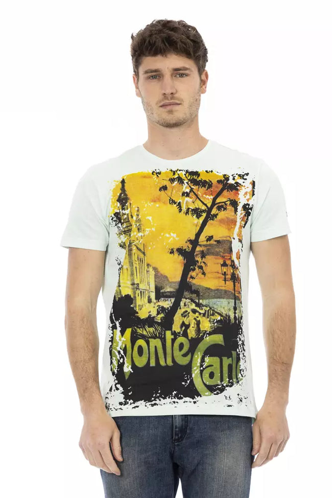 Trussardi Action „Hellblaues Baumwoll-T-Shirt für Herren“