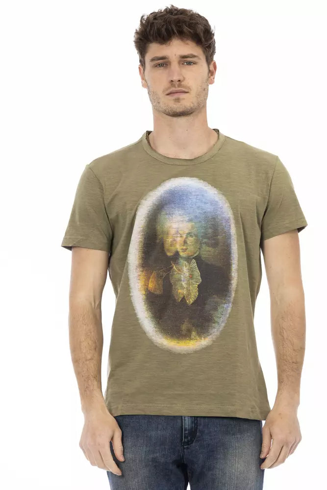Trussardi Action Grünes Baumwoll-T-Shirt für Herren