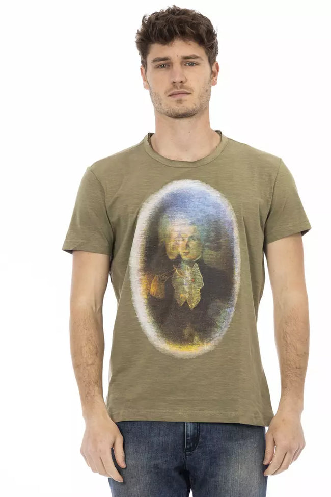 Trussardi Action Grünes Baumwoll-T-Shirt für Herren