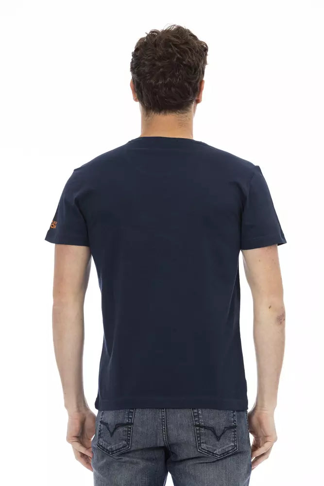 Trussardi Action Herren-T-Shirt aus blauer Baumwolle