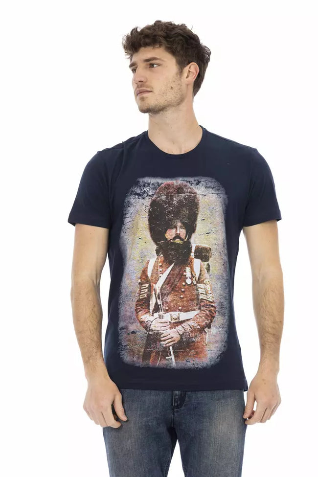 Trussardi Action Herren-T-Shirt aus blauer Baumwolle