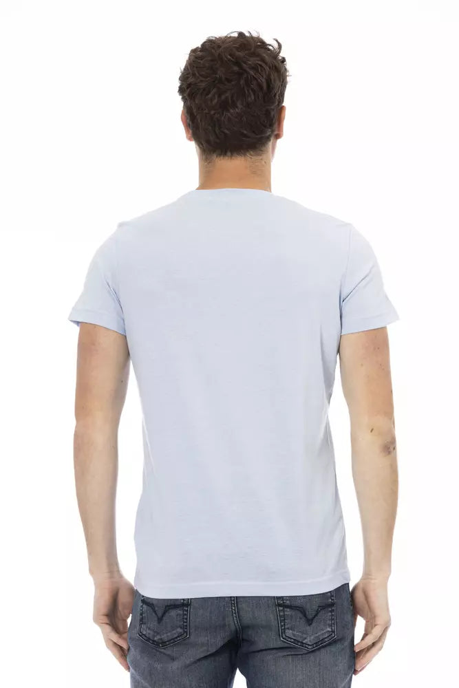 Trussardi Action Light Blue Polyester T-Shirt