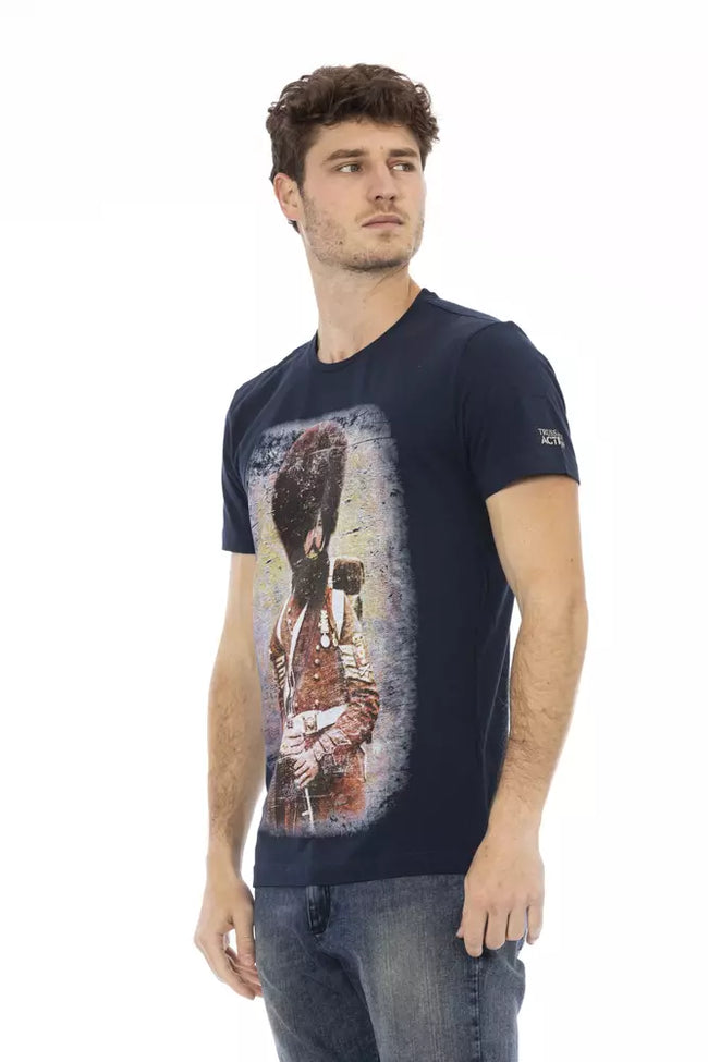 Trussardi Action Herren-T-Shirt aus blauer Baumwolle