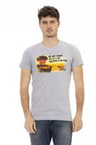 Trussardi Action Herren-T-Shirt aus grauer Baumwolle