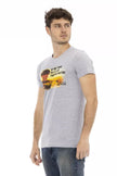 Trussardi Action Herren-T-Shirt aus grauer Baumwolle