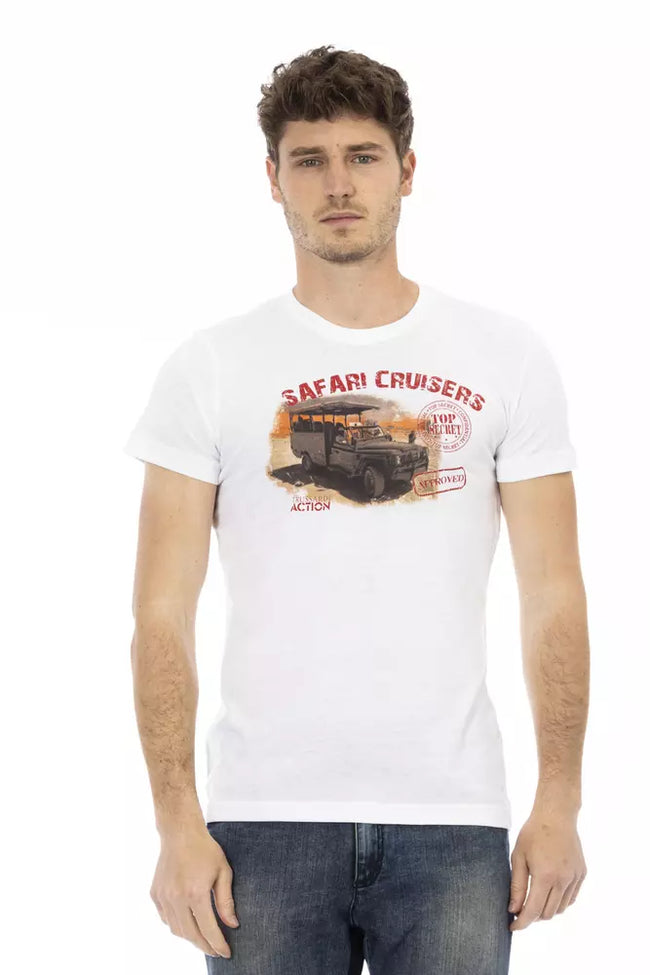 Trussardi Action Herren T-Shirt aus weißer Baumwolle