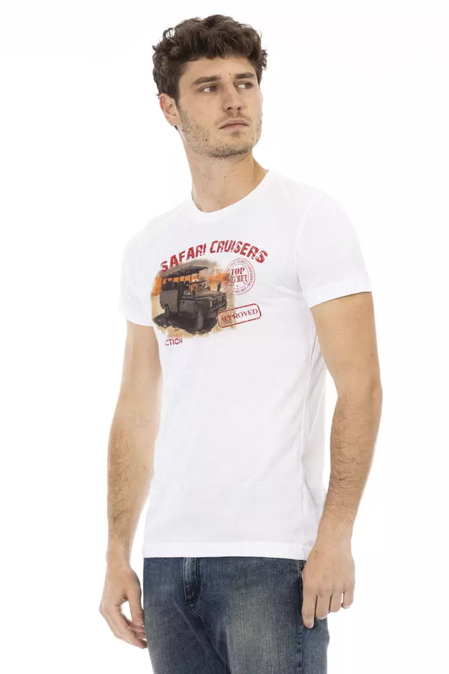 Trussardi Action Herren T-Shirt aus weißer Baumwolle