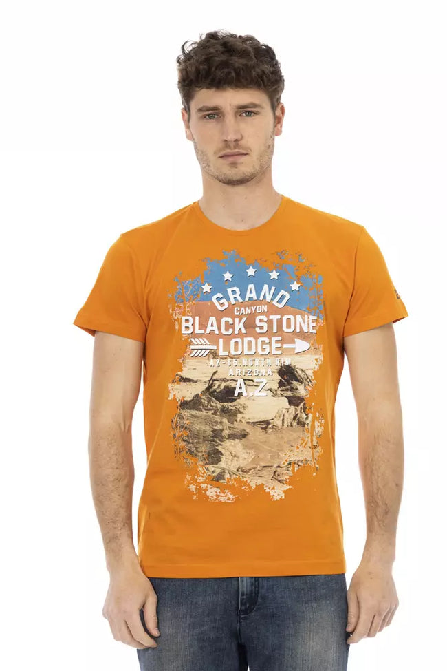Trussardi Action Orange Baumwoll-T-Shirt für Herren