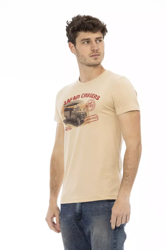 Trussardi Action Herren T-Shirt aus beiger Baumwolle