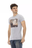 Trussardi Action Herren-T-Shirt aus grauer Baumwolle