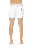 White Bikkembergs polyester swimming shorts