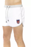 White Bikkembergs polyester swimming shorts