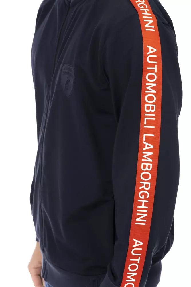 Automobili Lamborghini Blaues Herren-Sweatshirt aus Polyester