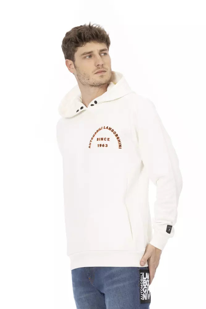 Automobili Lamborghini Baumwollpullover in Weiß