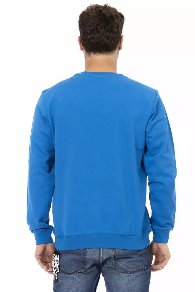 Automobili Lamborghini Blauer Baumwollpullover für Herren
