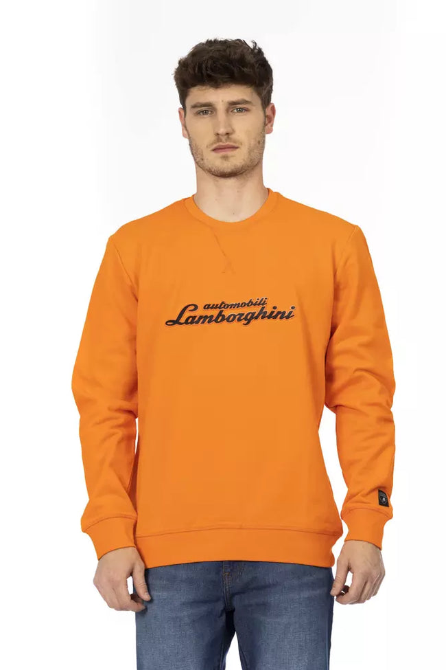 Automobili Lamborghini Oranger Herren-Pullover aus Baumwolle