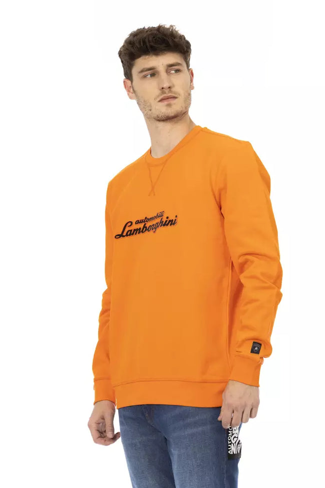 Automobili Lamborghini Oranger Herren-Pullover aus Baumwolle