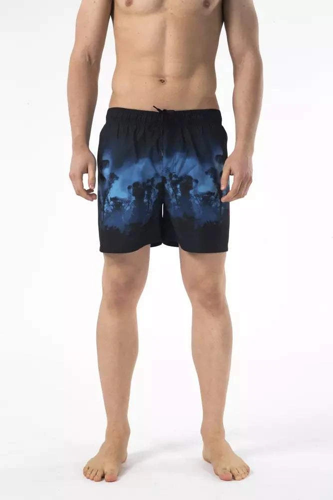 Just Cavalli Schwarze Badeshorts aus Polyester