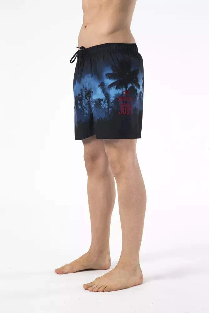 Just Cavalli Schwarze Badeshorts aus Polyester