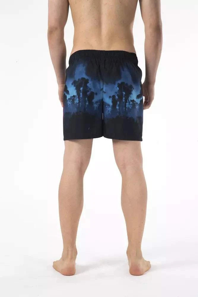 Just Cavalli Black Polyester Swim Shorts