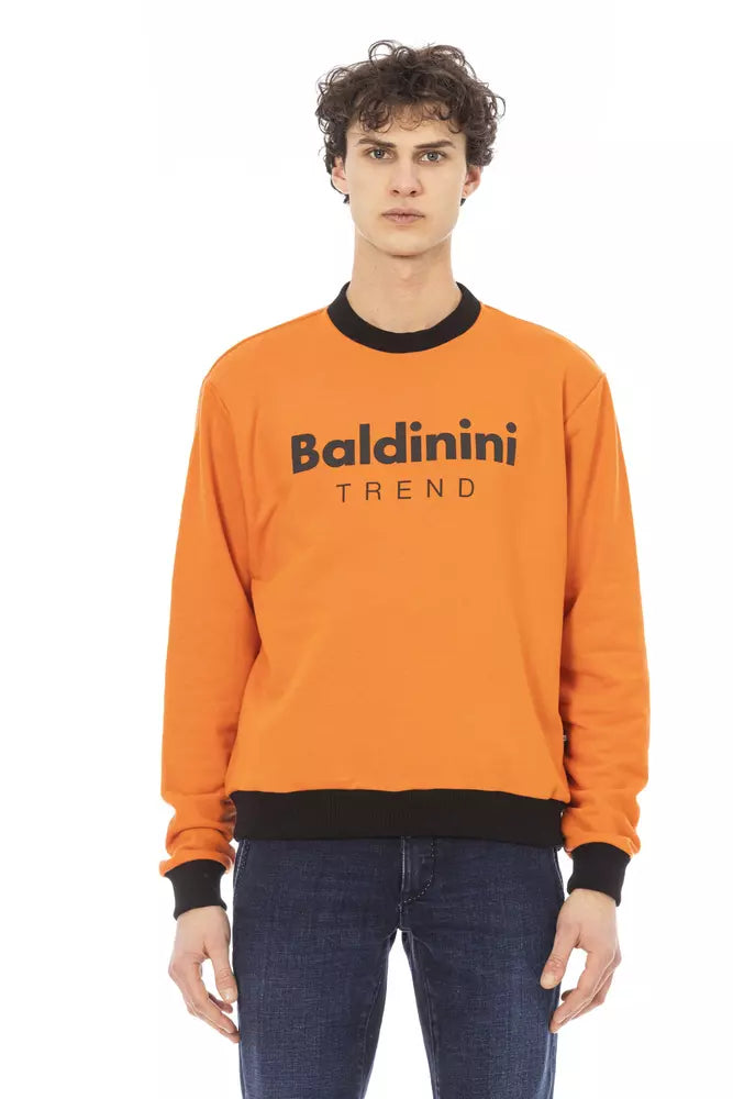 Baldinini Trend Orange Cotton Men's Jumper
