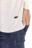 Baldinini Trend Herren Rollkragenpullover aus weißem Stoff