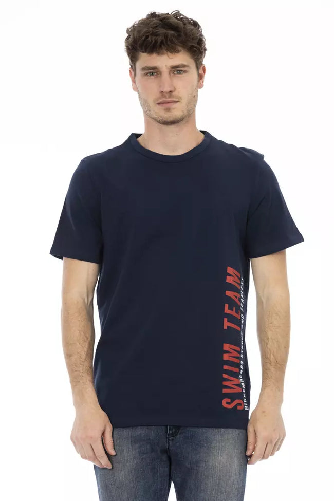 Bikkembergs Blaues Baumwoll-T-Shirt für Herren