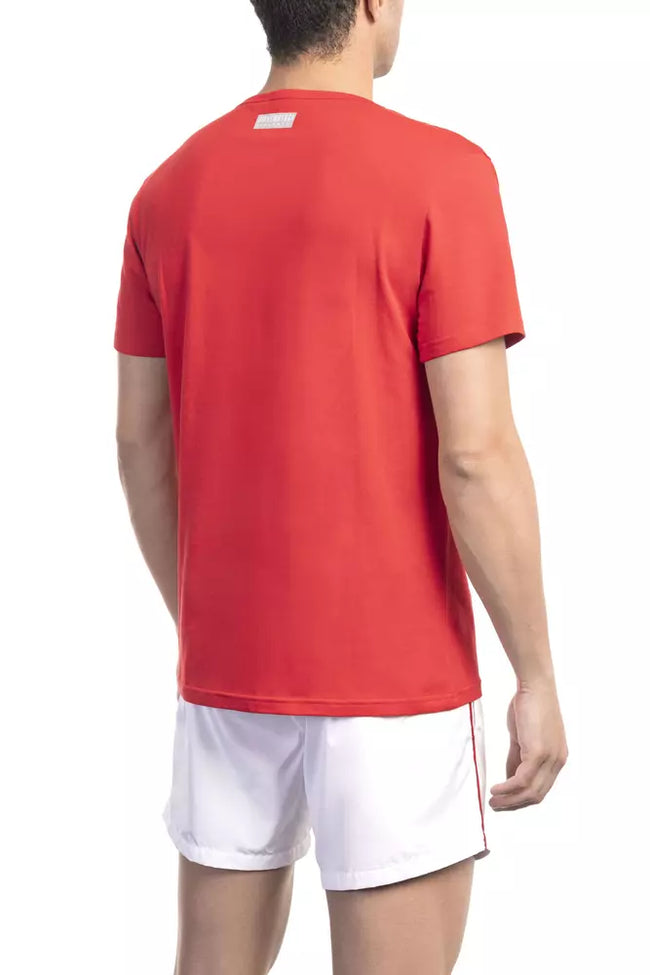 Bikkembergs Red Cotton T-Shirt for Men
