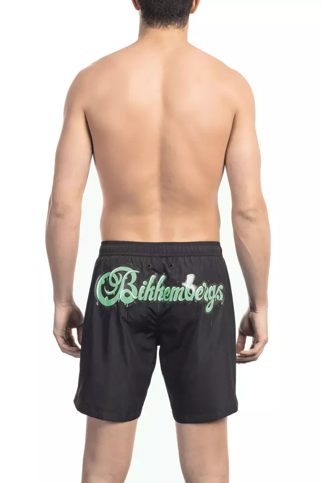 Bikkembergs schwarze Badeshorts aus Polyester