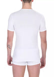 Bikkembergs Weißes Herren-T-Shirt aus Baumwolle im Doppelpack