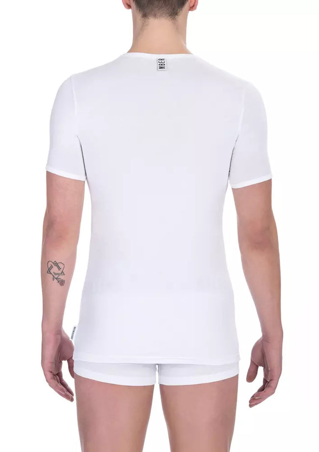 Bikkembergs Herren T-Shirt aus Baumwolle in Weiß