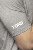 Tond graues Baumwoll-T-Shirt für Herren mit fotolumineszentem Print und italienischer Qualität