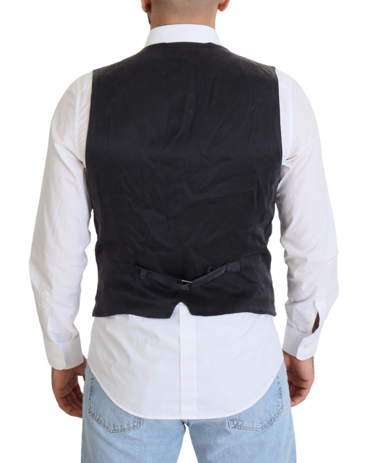 Dolce & Gabbana Black double-breasted cotton waistcoat
