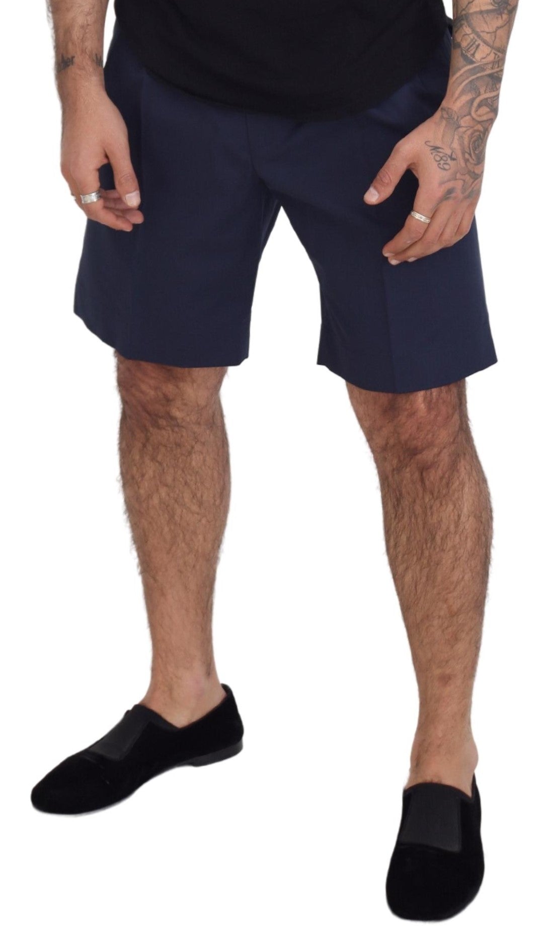 Dolce & Gabbana Blaue Chinos aus Baumwoll-Stretch – Casual Shorts