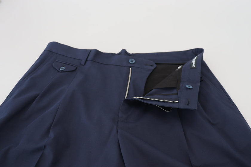 Dolce & Gabbana Blaue Chinos aus Baumwoll-Stretch – Casual Shorts