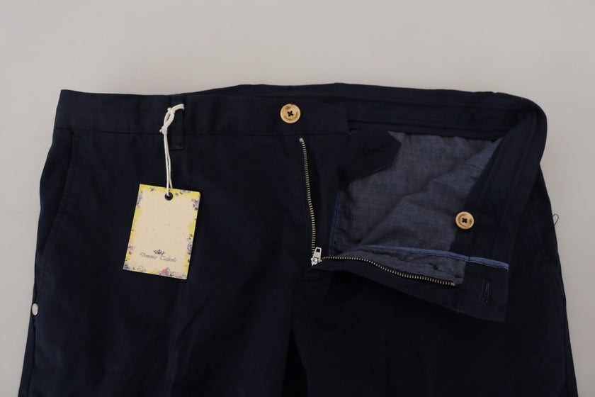 Domenico Tagliente Dunkelblaue Baumwoll-Skinny-Hose für Männer