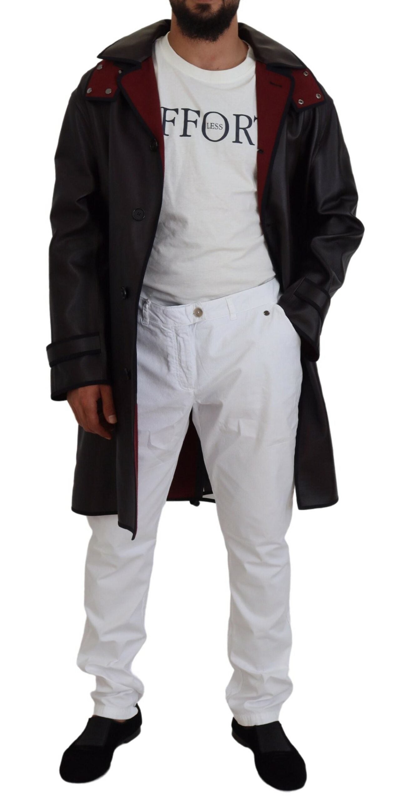 Dolce & Gabbana Schwarzer Trench-Parka mit Kapuze aus Baumwolle