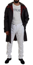 Dolce & Gabbana Schwarzer Trench-Parka mit Kapuze aus Baumwolle