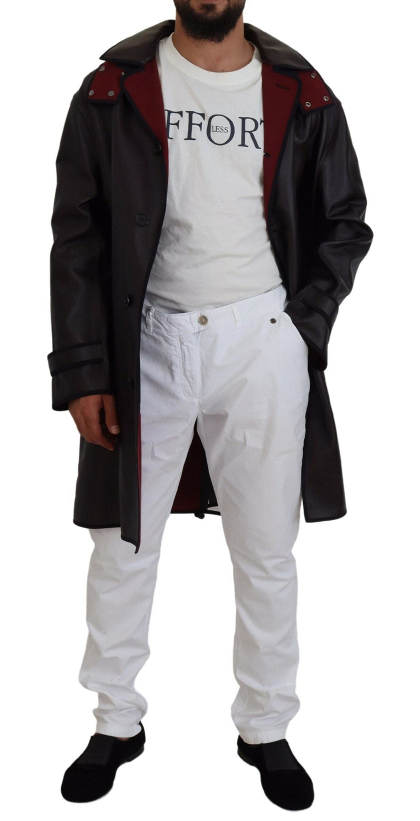 Dolce & Gabbana Schwarzer Trench-Parka mit Kapuze aus Baumwolle