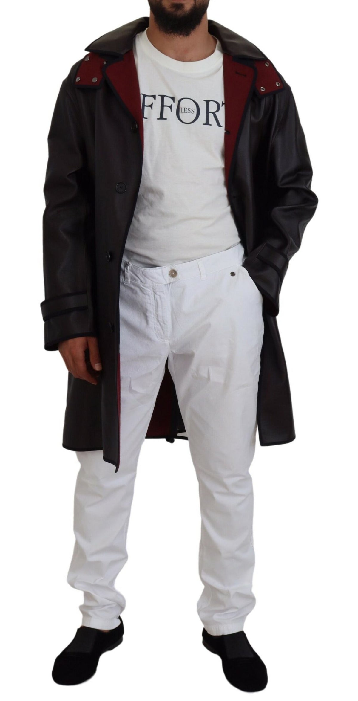 Dolce & Gabbana Black Trench Parka with Hood Cotton Jacket